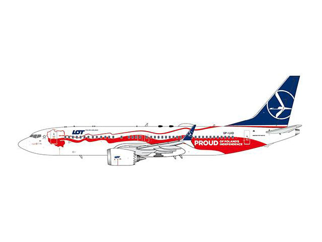 [Pre-order item] 737 MAX 8 LOT Polish Airlines special paint "100th Anniversary of Independence / Proud of Independence" 2018 SP-LVD 1/400 [LH4200]