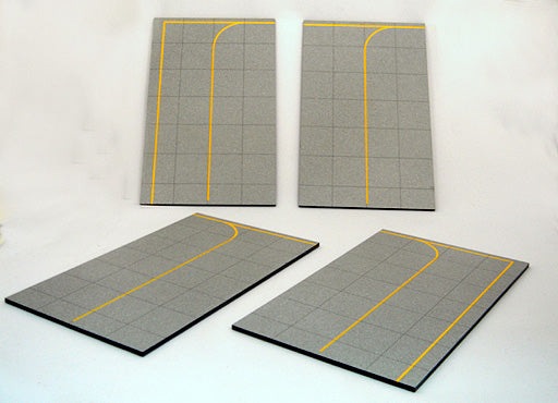 Apron reproduction acrylic plate for military base diorama, set of 4, for 1/200 (yellow) [M-01Y]