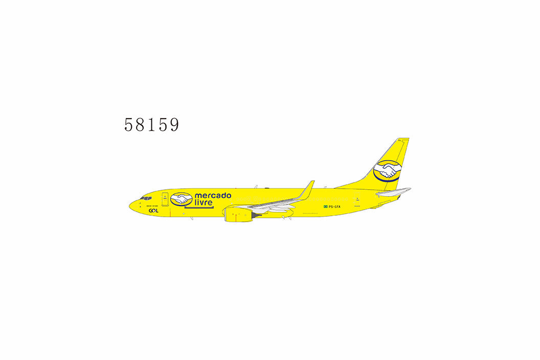 737-800BCFw（改造貨物型） ゴル航空 特別塗装「メルカド・リブレ」 2022年 PS-GFA 1/400 [NG58159]