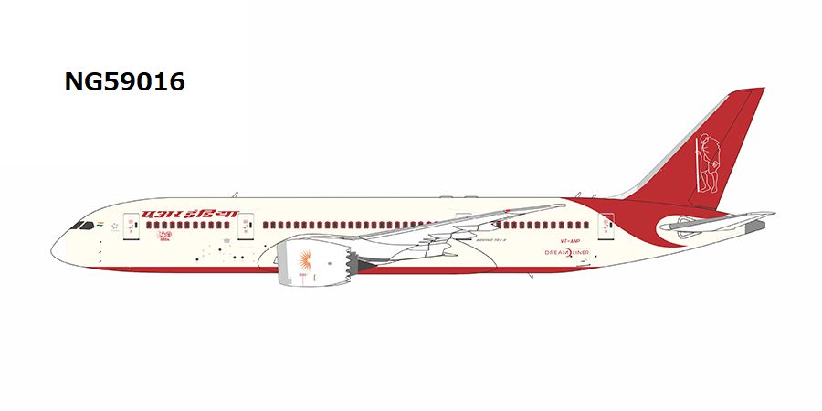 [Pre-order item] 787-8 Air India Mahatma Gandhi VT-ANP 1/400 (NG20230315R) [NG59016]