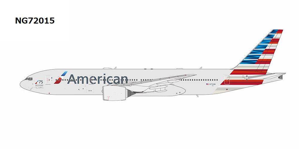 【予約商品】777-200ER アメリカン航空 「Azriel "Al" Blackman」 75 years of service N751AN 1/400 (NG20230409) [NG72015]