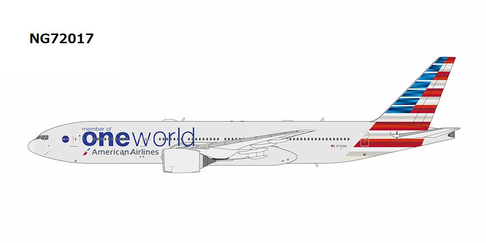 【予約商品】777-200ER アメリカン航空 ワンワールド塗装 N791AN 1/400 (NG20230315R) [NG72017]