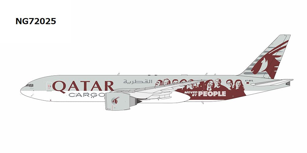 [Pre-order item] 777-200F Qatar Airways Cargo Moved by People A7-BFG 1/400 (NG20230409) [NG72025]