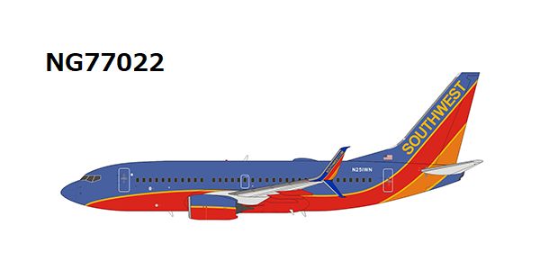 [Pre-order item] 737-700w Southwest Airlines Canyon Blue N251WN (NG20230315R) 1/400 [NG77022]