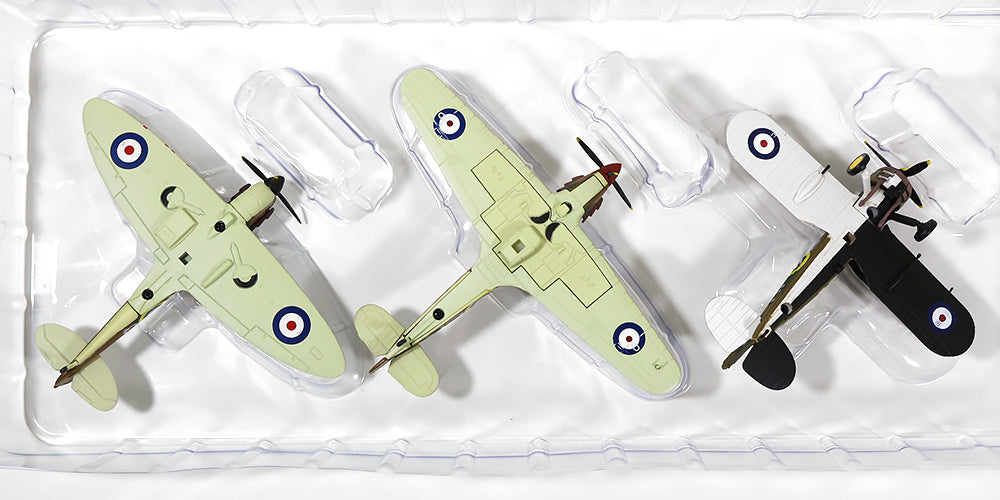 Royal Air Force Battle of Britain 75th Anniversary Set of 3 Gladiator Mk.II (247 Squadron) &amp; Hurricane Mk.I (87 Squadron) &amp; Spitfire Mk.I (609 Squadron) 40 Years 1/72 [OX72SET01A]