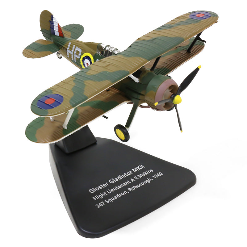 Royal Air Force Battle of Britain 75th Anniversary Set of 3 Gladiator Mk.II (247 Squadron) &amp; Hurricane Mk.I (87 Squadron) &amp; Spitfire Mk.I (609 Squadron) 40 Years 1/72 [OX72SET01A]