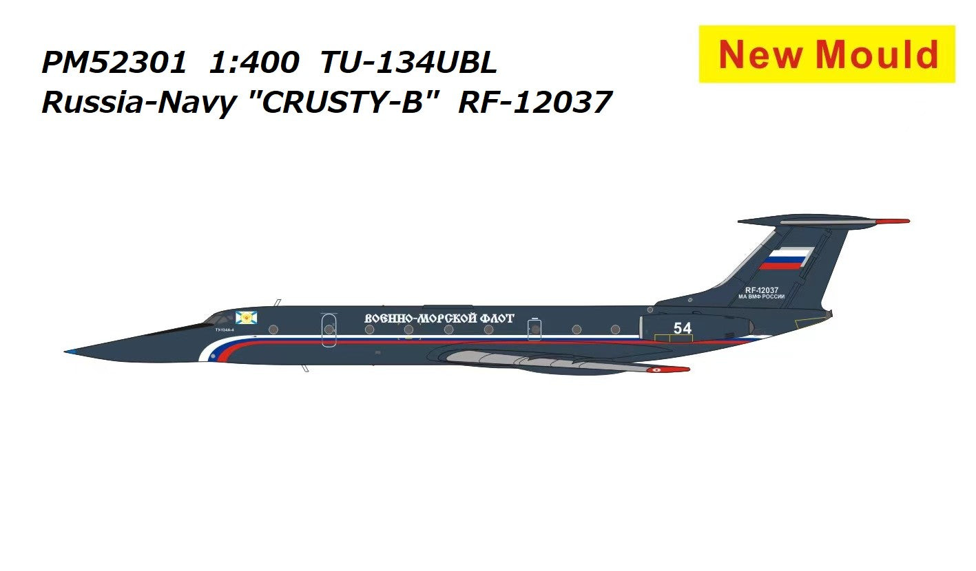 [Pre-order item] Tu-134UBL Russian Navy RF-12037 1/400 (PM20230328) [PM52301]