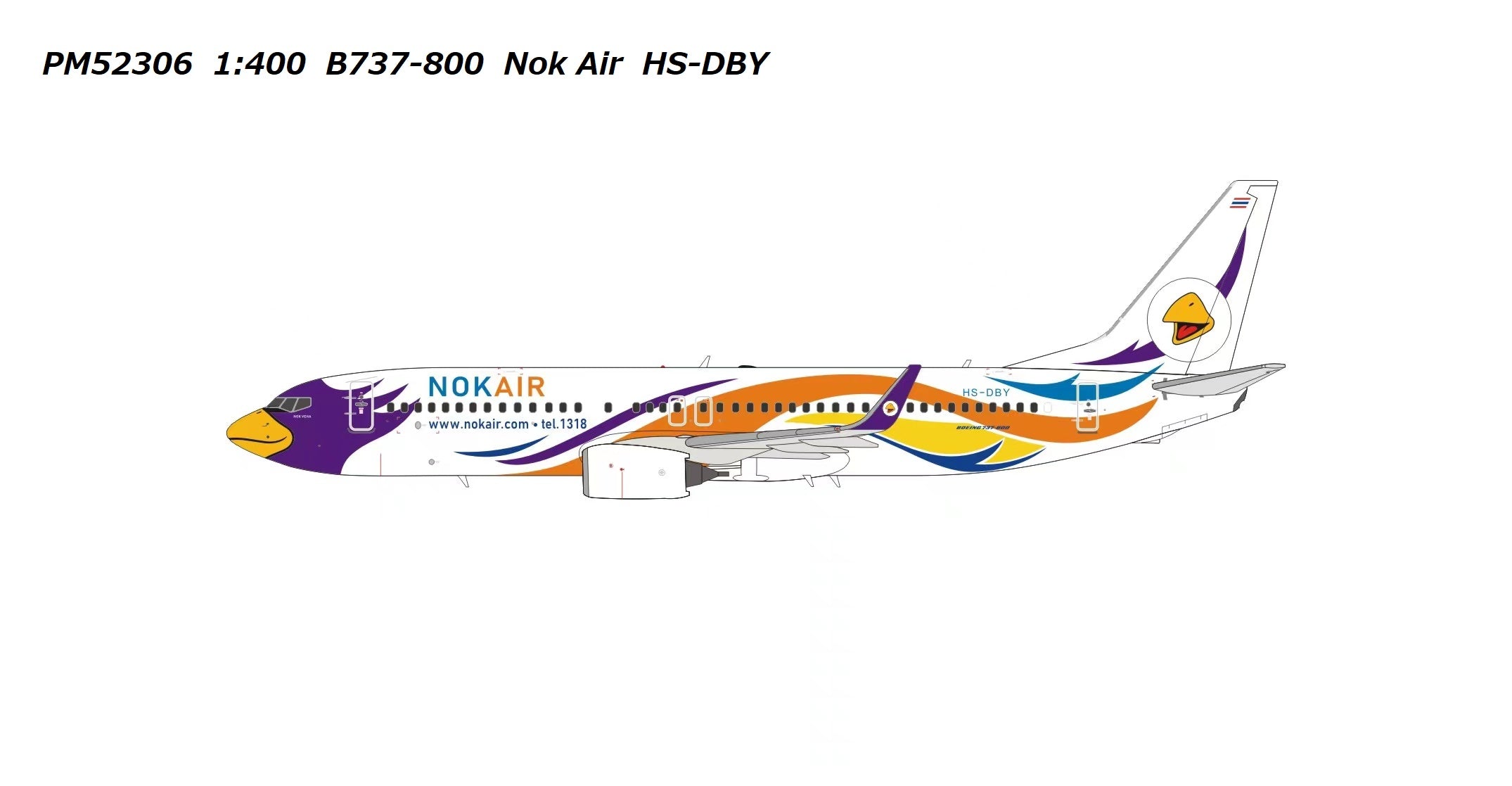 [Pre-order item] 737-800 Nok Air HS-DBY 1/400 (PM20230328) [PM52306]