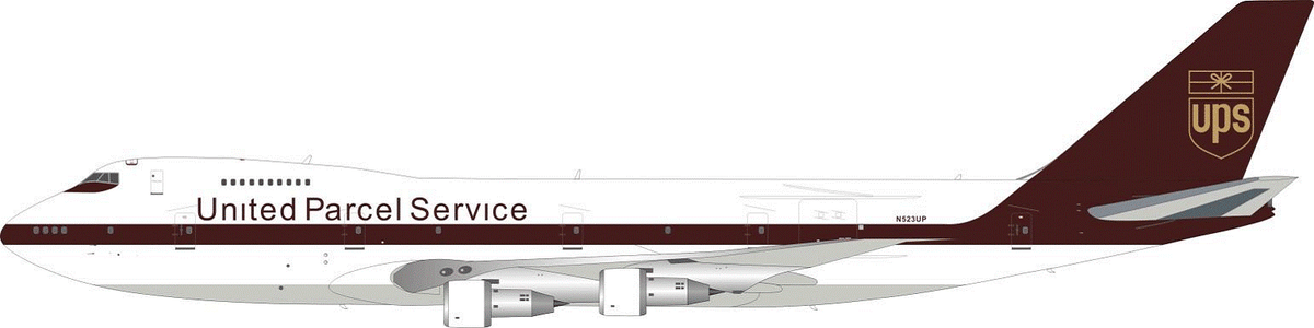 747-200B(SF) UPS 90-00年代 N523UP (スタンド付属) 1/200 ※金属製 [WB-747-UPS]