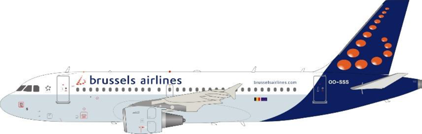 [Pre-order item] A319 Brussels Airlines OO-SSS 1/200 [WB-A319-004]