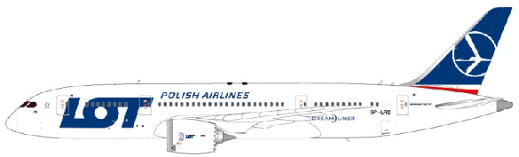 787-8 LOT Polish Airlines SP-LRD (stand included) 1/200 *Made of metal [XX2003]