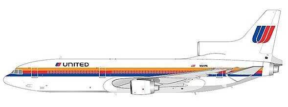 L-1011-500 United Airlines circa 1987 (stand included) N501PA 1/200 *Made of metal [XX2061]