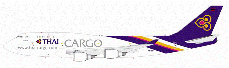747-400F(貨物型) タイ国際航空 カーゴ HS-TGH 1/200 ※金属製