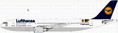 A300-600R ルフトハンザエクスプレス D-AIAT 1/200 [XX2544]