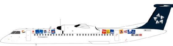 JC Wings DHC8Q400 チロリアン航空 スターアライアンス塗装 OELGC (スタンド付属) 1/200 [XX2587]