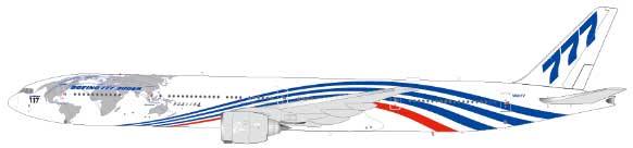 777-300ER Boeing House Color "World Tour" 2003 N5017V (stand included) 1/200 *Made of metal [XX2742]