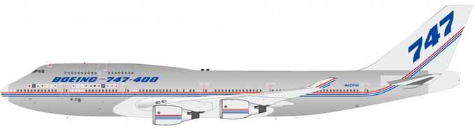 747-400 ボーイング社ハウスカラー N401PW (スタンド付属) 1/200 ※金属製 [XX2957]