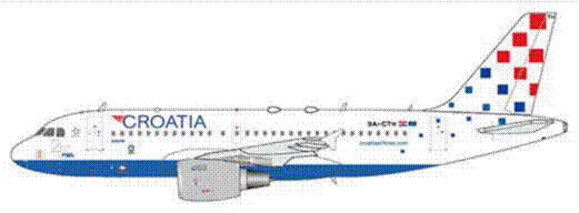 A319 クロアチア航空 「25 Years Godina Livery」 9A-CTH 1/400 [XX4065]