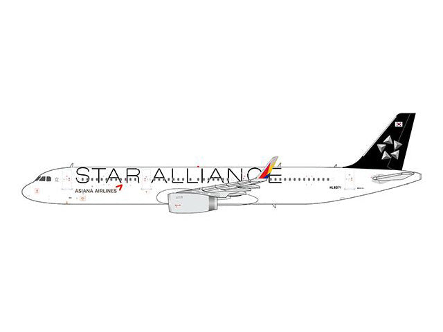 【予約商品】A321SL アシアナ航空 特別塗装「スターアライアンス」 2010年代 HL8071 1/400 [XX4072]