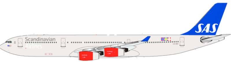 A340-300 SAS Scandinavian Airlines LN-RKF 1/400 [XX4303]