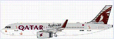 A320SL Qatar Airways Sharklet equipped aircraft A7-AHV 1/400 [XX4339]