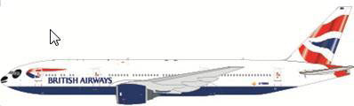 777-200ER ブリティッシュ・エアウェイズ 特別塗装「パンダ」 13年 G-YMMH 1/400 [XX4351]