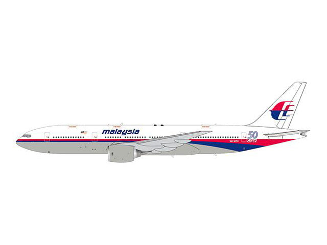 新しいエルメス Wings JC 777-200ER 97 特別塗装「創業50周年」 マレーシア航空 航空機・ヘリコプター