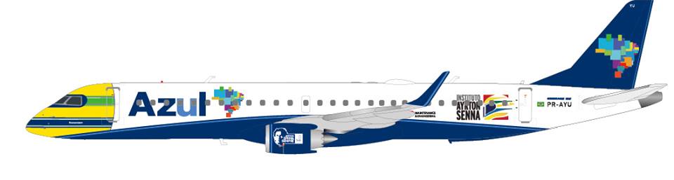 ERJ195 Azul Brazilian Airlines Special Paint "Ayrton Senna" PR-AYU 1/400 [XX4624]