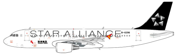 A320 Shenzhen Airlines special paint "Star Alliance" B-6296 1/400 [XX4671]