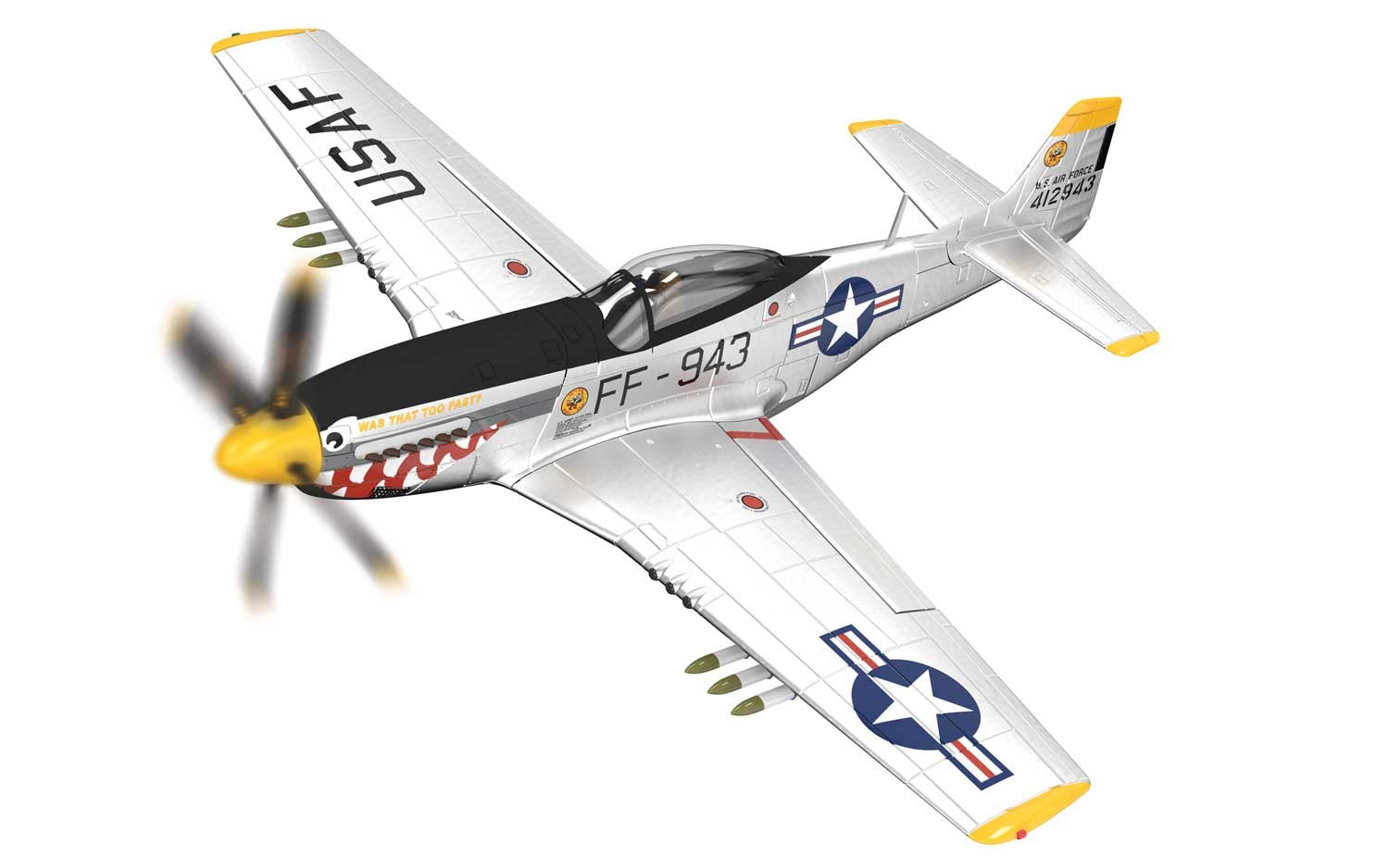 F-51D (P-51D) Mustang, United States Air Force, 18th Fighter Bomber Wing, Korean War, Jinhae (K-14) Air Base, 1951, #44-12943/FF-943, 1/72 [AA27702]