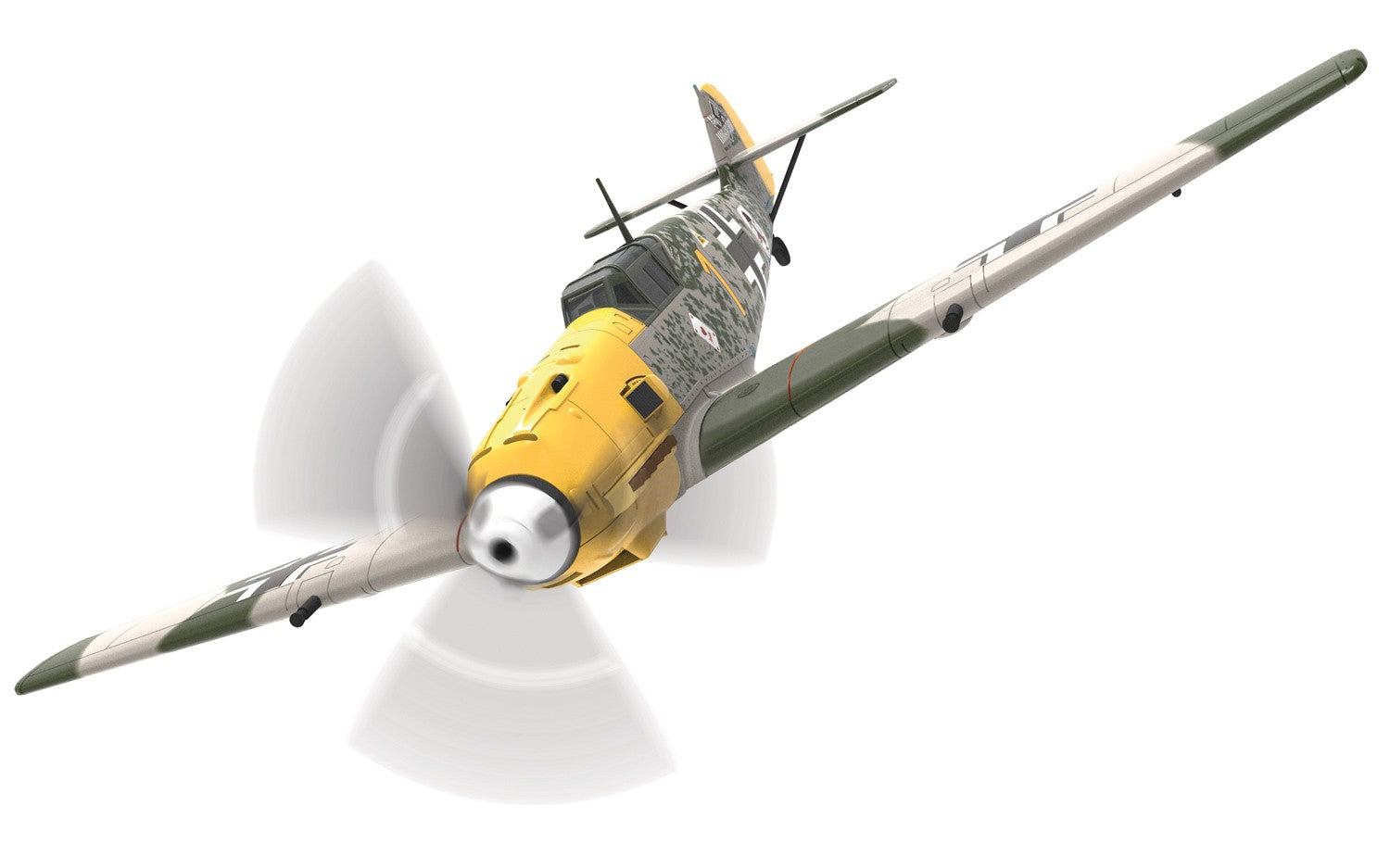 Bf109E-3 German Air Force No. 51 Fighter Wing, 6th Squadron, Oberleutnant Josef Priller's aircraft, Maldique France, 1940, "Yellow 1", 1/72 [AA28001]