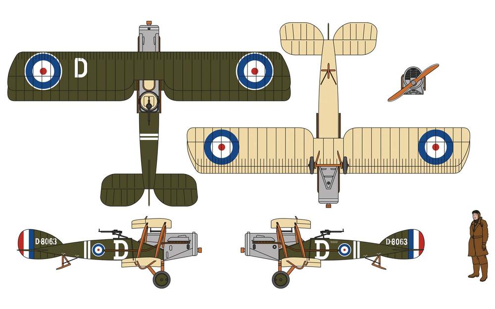 ブリストル F2B ファイター D-8063 RAF第139飛行隊 伊ヴィッラヴェルラ 1918年9月 1/48 [AA28801]