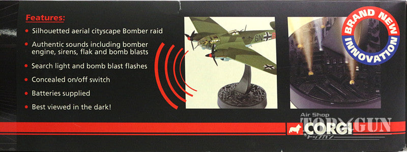 Heinkel He111H-14 German Air Force 100th Bomber Squadron 1st Squadron London Attack Operation France 1940 (Lighting and Sound Effects Stand Included) 6N+BK 1/72 [AA33709]