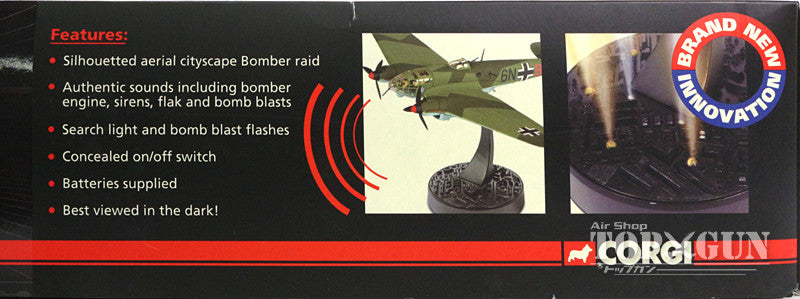 ハインケルHe111H-14 ドイツ空軍 第100爆撃飛行隊 第1中隊 ロンドン攻撃作戦時 フランス 40年 （照明音響効果スタンド付属） 6N+BK 1/72 [AA33709]