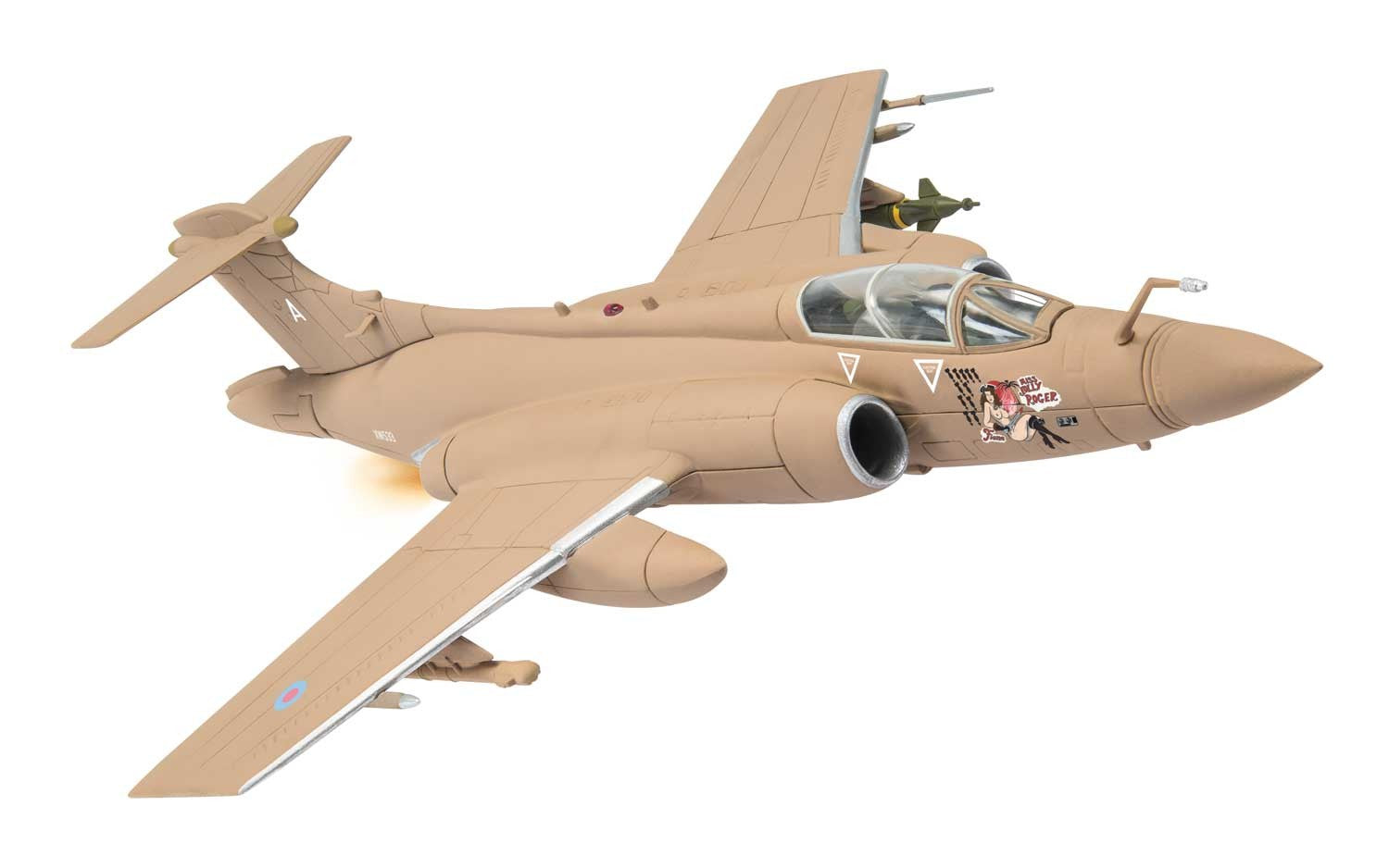 ホーカーシドレー バッカニアS Mk.2 イギリス空軍 第237機種転換訓練飛行隊 グランビー作戦（湾岸戦争）時 91年 ムハッラク基地・バーレーン XW533/A 「ミス・ジョリーロジャー」 1/72 [AA34112]