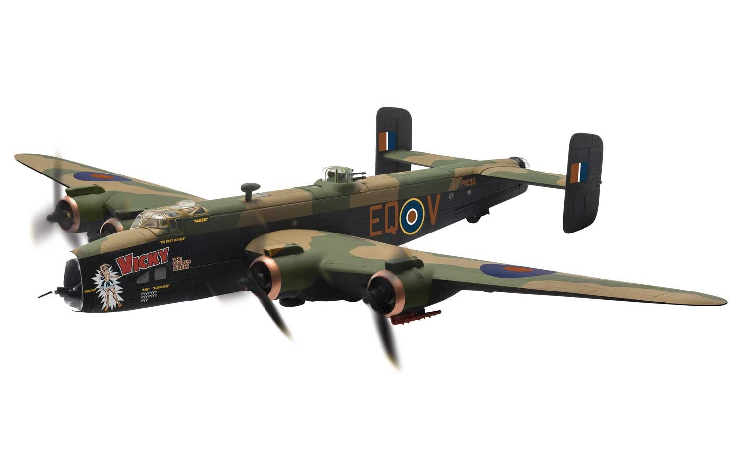 [Pre-order item] Halifax B.Mk.VII Royal Air Force (RCAF) No. 6 Wing No. 408 "Goose" Squadron RAF Linton-on-Ouse 1945 PN230/EQ-V "Vicky the Vicious Virgin" 1/72 [AA37208]