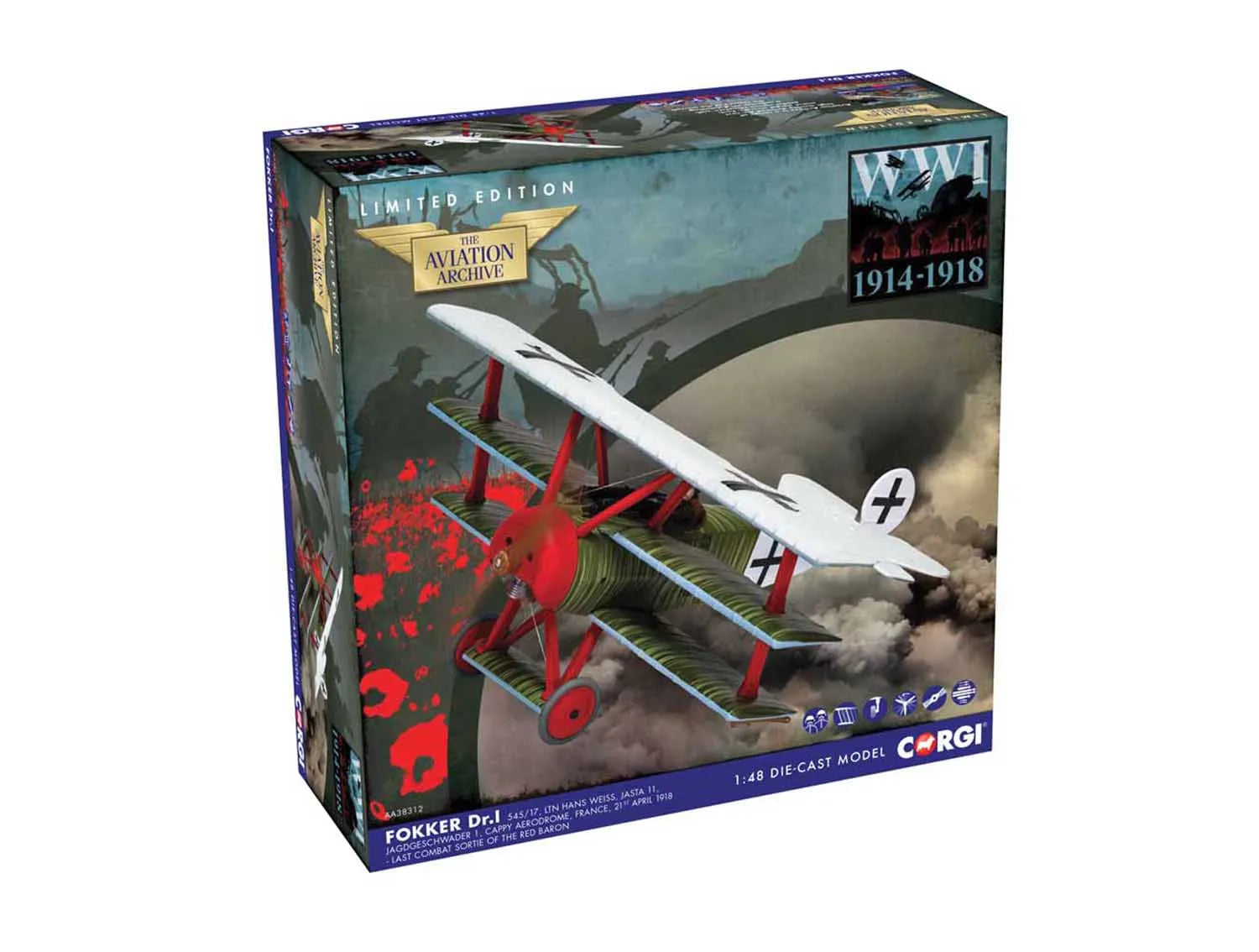 Fokker DR.1 German Air Force 11th Prussian Fighter Squadron Lieutenant Hans Weiss's aircraft (16 kills) 18th year 1/48 [AA38312]