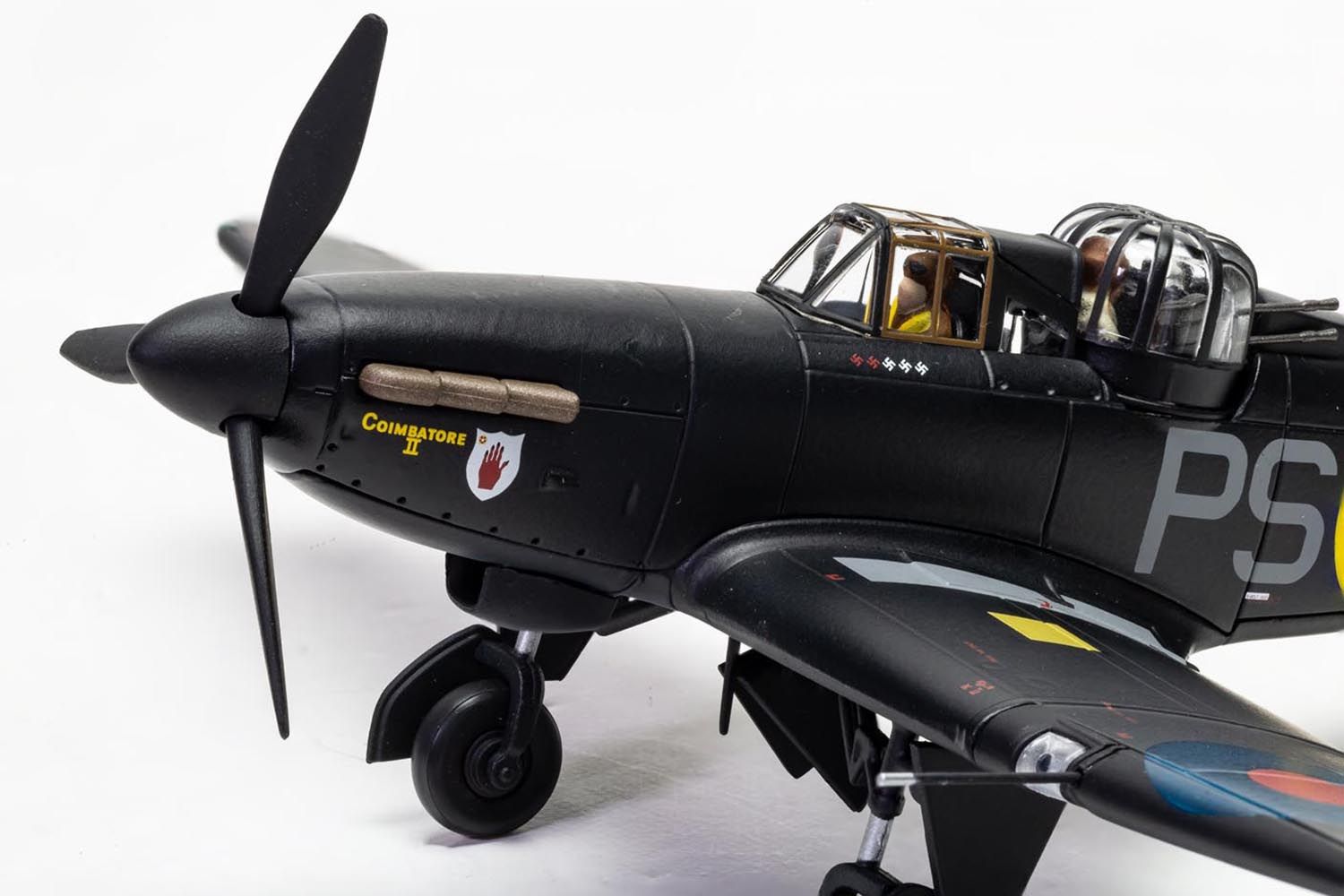 Defiant NF Mk.I (night fighter), RAF No. 264 Squadron, Lt. Desmond Hughes, RAF Rockford, England, 1941, N1801/PS-Y 1/72 [AA39306]