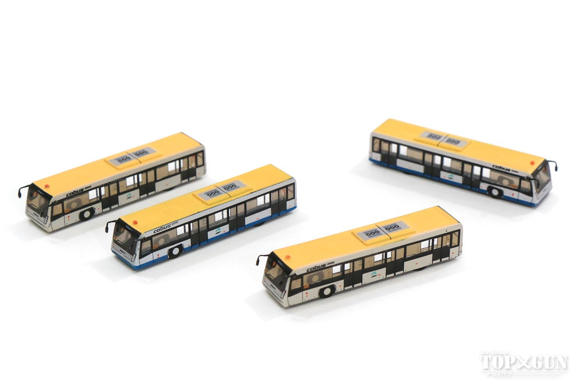 空港ジオラマアクセサリー ランプバス （香港国際空港） 4台セット 1/400 ※樹脂製 [AA4002]