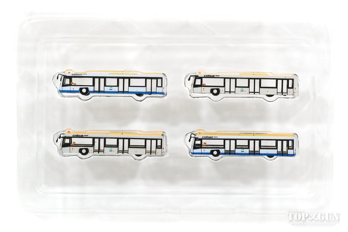 Airport Diorama Accessories Ramp Bus (Hong Kong International Airport) Set of 4 1/400 *Made of resin [AA4002]