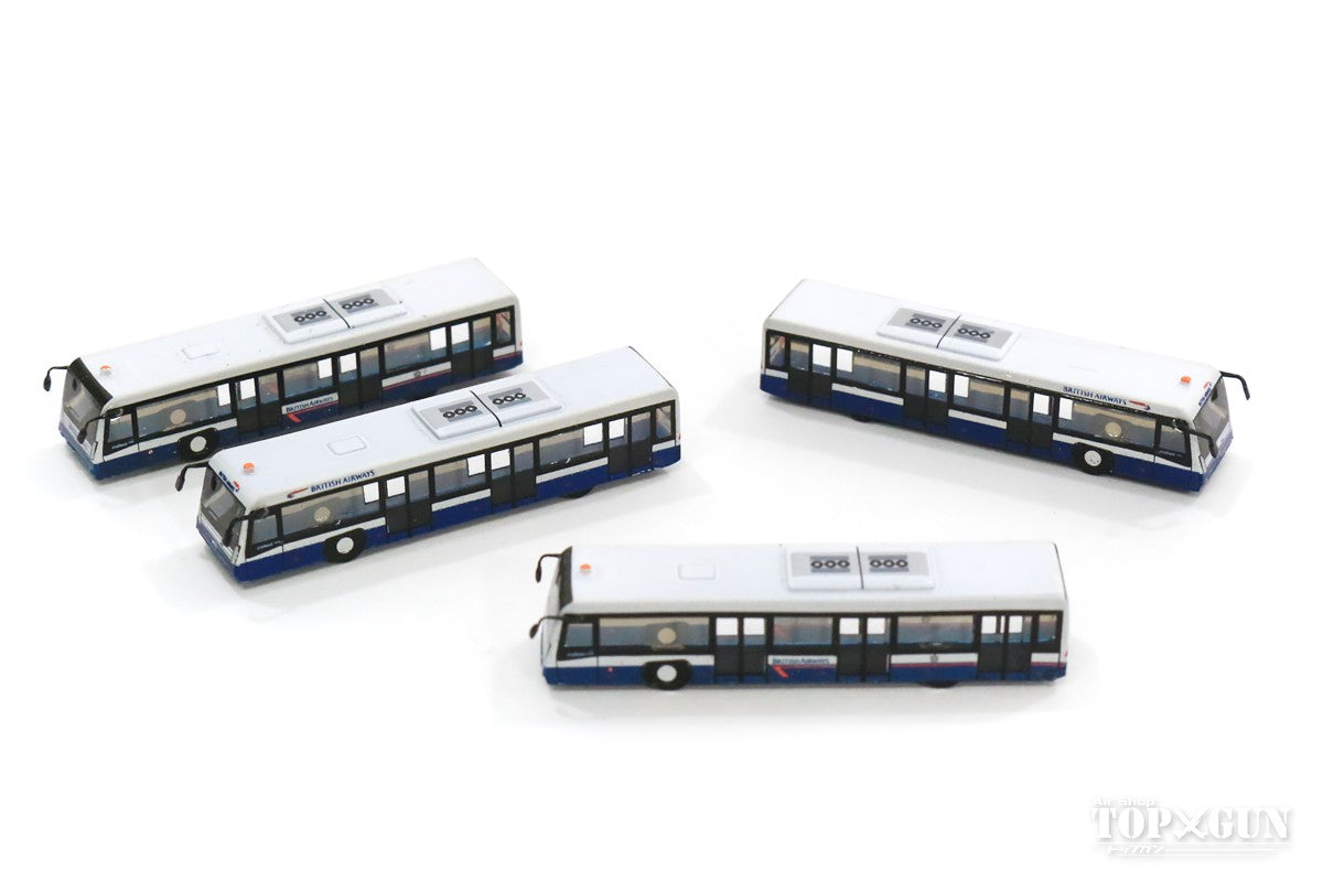 空港ジオラマアクセサリー ランプバス （ブリティッシュ・エアウェイズ) 4台セット 1/400 ※樹脂製 [AA4004]