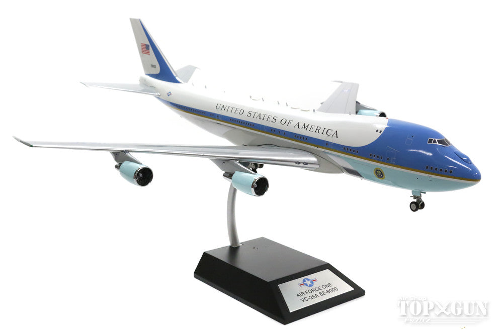 VC-25A (747-200) US Air Force Presidential Aircraft "Air Force One" No. 1 Polished Finish (Stand Included) #28000 1/200 *Made of Metal [AF1VC-25AP]