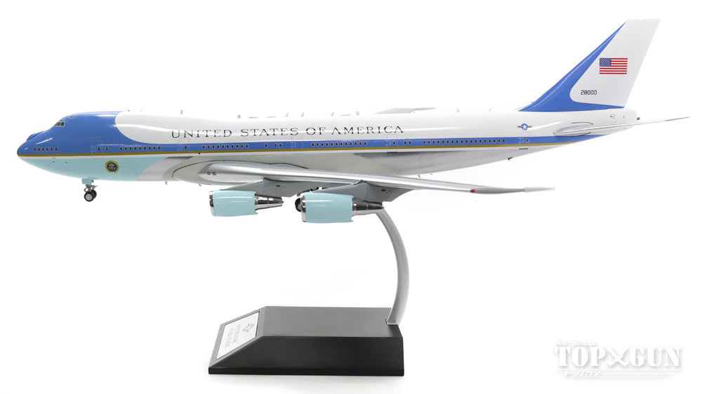 VC-25A (747-200) US Air Force Presidential Aircraft "Air Force One" No. 1 Polished Finish (Stand Included) #28000 1/200 *Made of Metal [AF1VC-25AP]