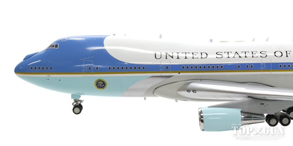 VC-25A (747-200) US Air Force Presidential Aircraft "Air Force One" No. 1 Polished Finish (Stand Included) #28000 1/200 *Made of Metal [AF1VC-25AP]