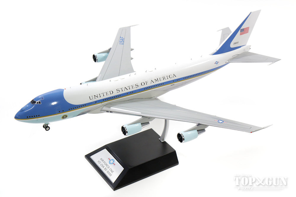 VC-25A (747-200) US Air Force Presidential Aircraft "Air Force One" No. 2 Polished Finish (Black Stand Included) #29000 1/200 *Made of Metal [AF1VC-25APB]