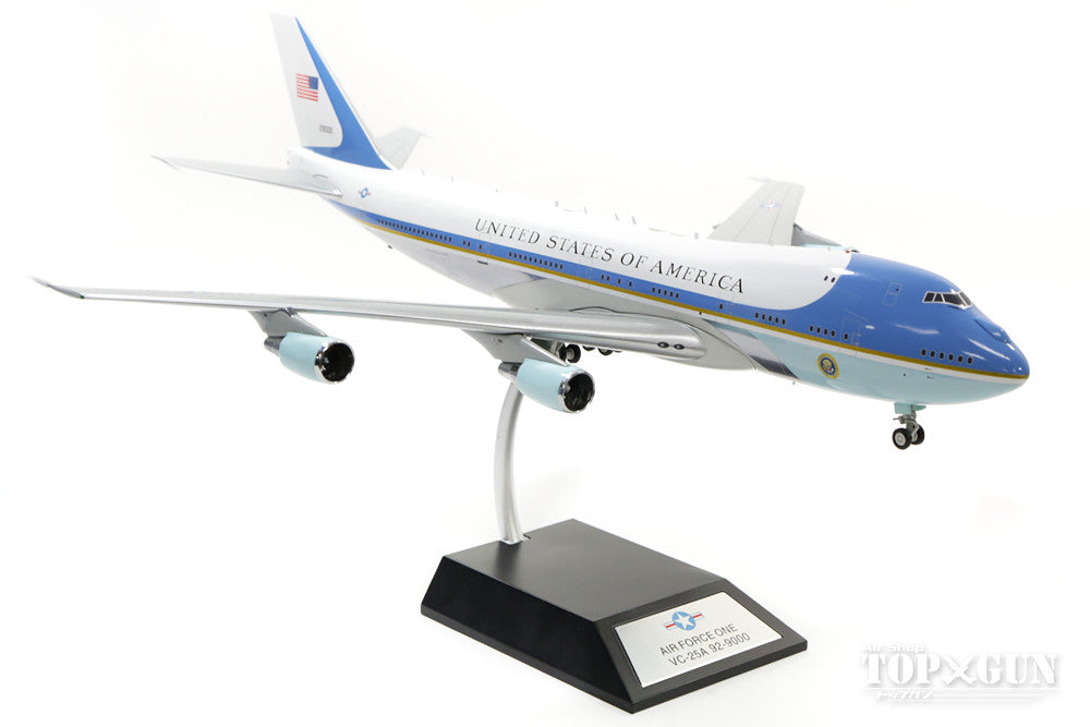 VC-25A (747-200) US Air Force Presidential Aircraft "Air Force One" No. 2 Polished Finish (Black Stand Included) #29000 1/200 *Made of Metal [AF1VC-25APB]