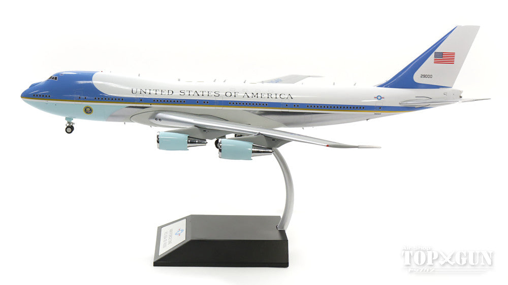 VC-25A (747-200) US Air Force Presidential Aircraft "Air Force One" No. 2 Polished Finish (Black Stand Included) #29000 1/200 *Made of Metal [AF1VC-25APB]