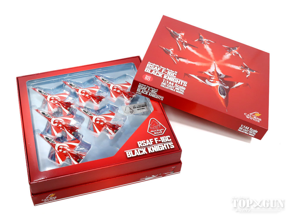 F-16C (Block 52) Singapore Air Force Acrobatic Team "Black Knights" Tengger Base, set of 6 aircraft, 1/144 [AST01A]