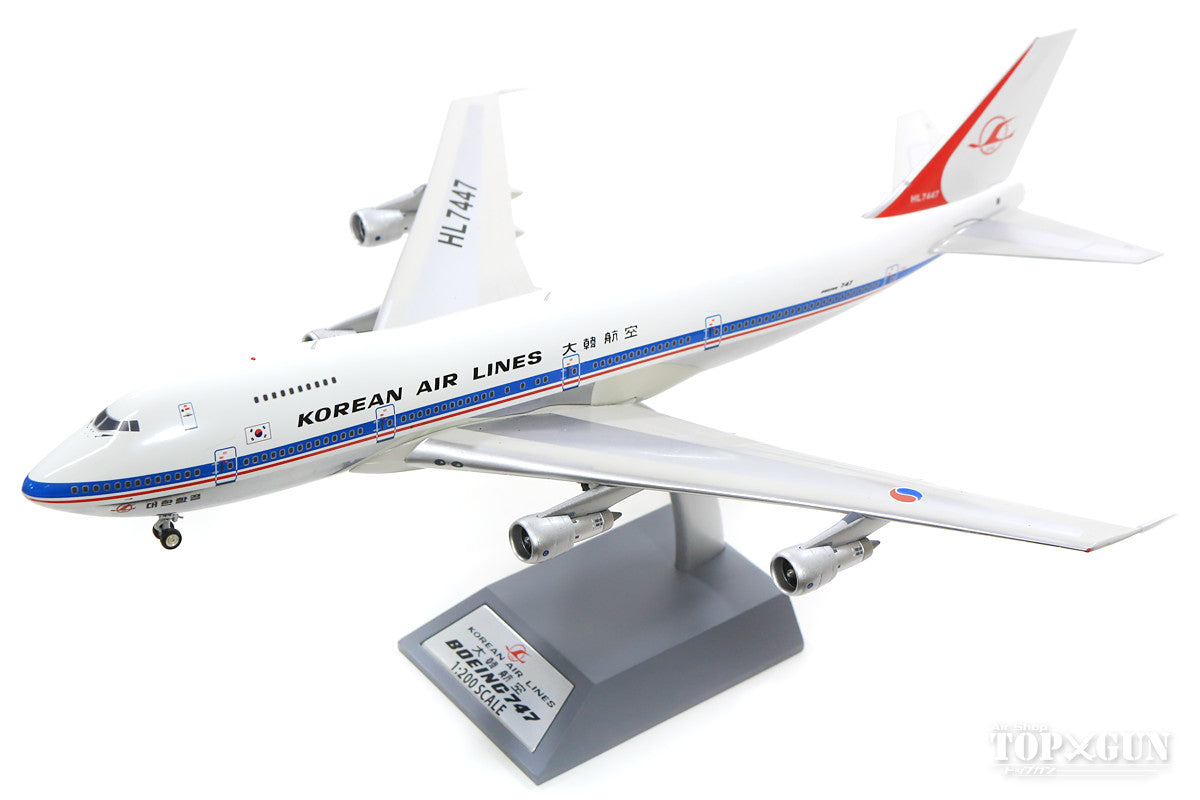 747-300 Korean Air 1980s Polished finish (stand included) HL7447 1/200 *Made of metal [B-742-KAL-01P]