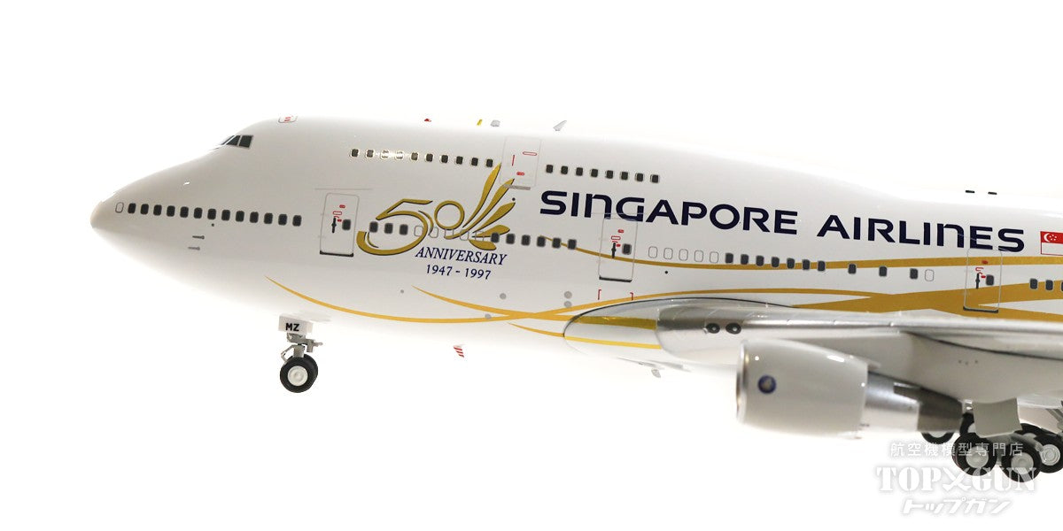 747-400 Singapore Airlines Special Paint "50th Anniversary" 1997 (Stand Included) 9V-SMZ 1/200 [B-744-SMZ]